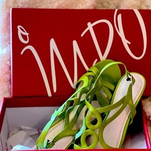 Kiwi color wedge style sandal by Impo